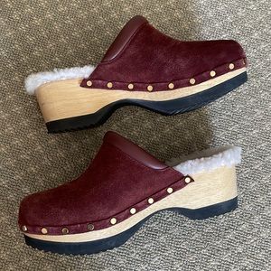 M. Gemi suede shearling lined clogs size 36.5
